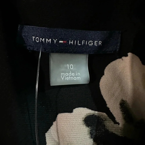 Tommy Hilfiger Black Skycap Sunshine Floral Above The Knee Shift Dress Size 10 - Picture 7 of 9